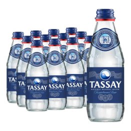 Природная вода Tassay, газированная, стекло, 0,25 литра