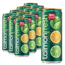 Напиток Lemon Fresh с мятой, газированный, ж/б, 0,33 литра