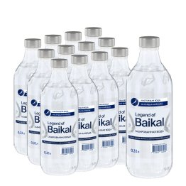 Питьевая вода Legend of Baikal, газированная, стекло, 0,33 литра