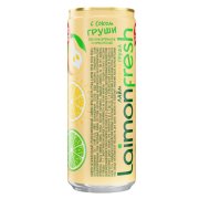 Напиток Lemon Fresh груша, газированный, ж/б, 0,33 литра