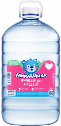 Природная вода для детей «Мика-Мика», негазированная, ПЭТ, 5 литров