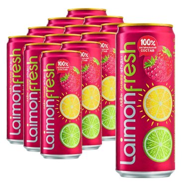 Напиток Lemon Fresh ягоды, газированный, ж/б, 0,33 литра