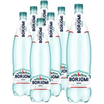 Минеральная вода Borjomi, газированная, ПЭТ, 1,25 литра