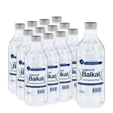 Питьевая вода Legend of Baikal, газированная, стекло, 0,33 литра